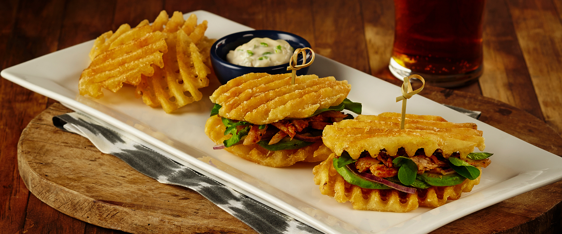 Grilled Chicken and Waffles