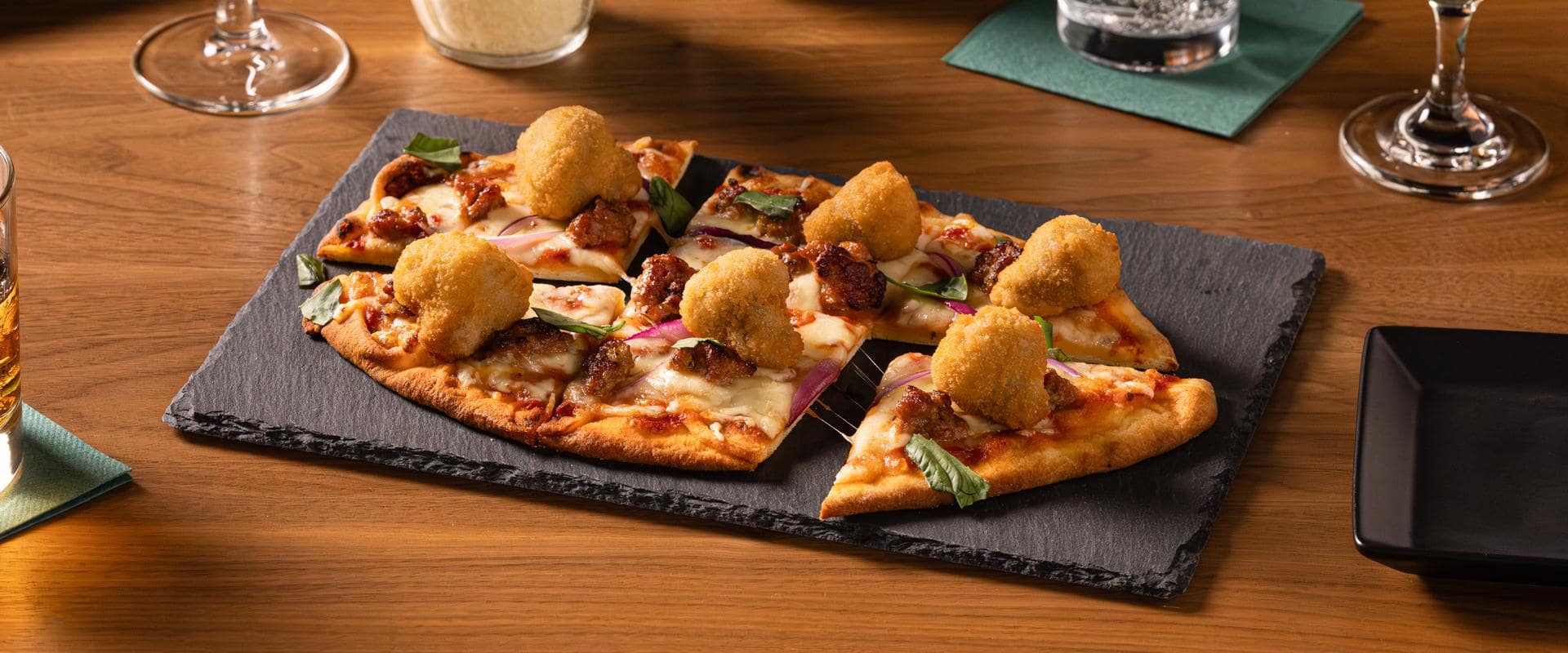 Mushroom and Sausage Flatbread