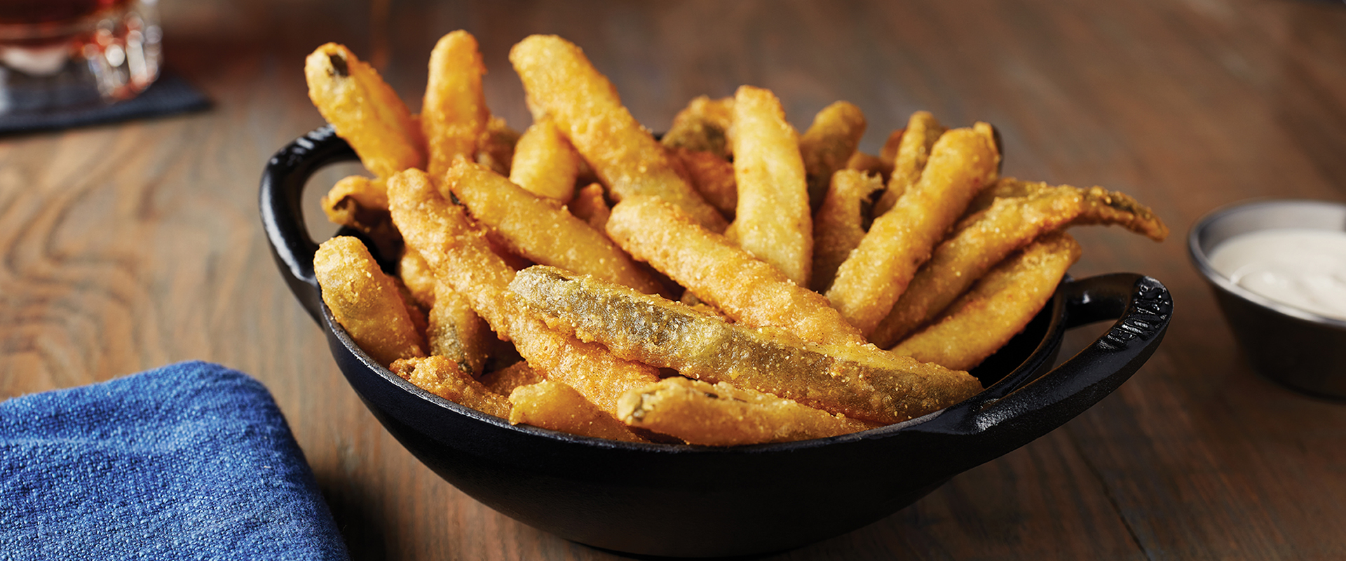 Spicy Pickle Fries with Sauce