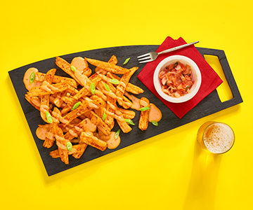 Korean Beer Cheese Fries