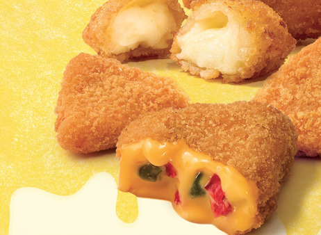 GOLDEN CRISP® TWO BOLD CHEESE INNOVATIONS TO BAKE OR FRY sell sheet