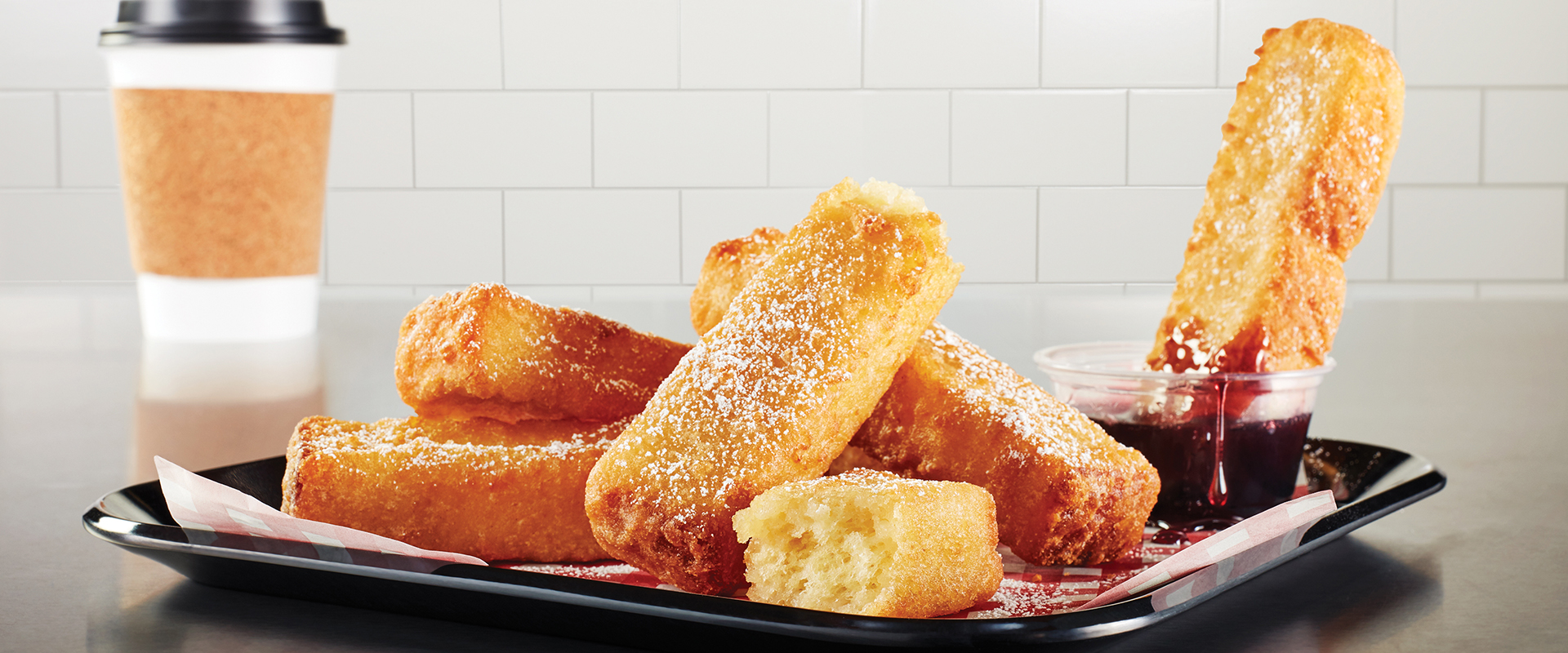 French Toast Sticks with Blueberry Maple Syrup