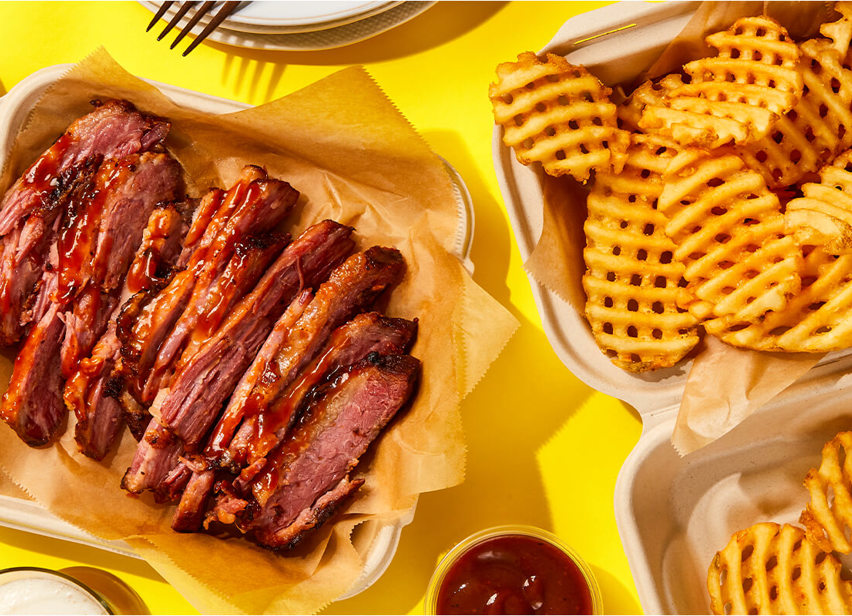 BBQ Brisket & SureCrisp Skin-On Waffle Fries