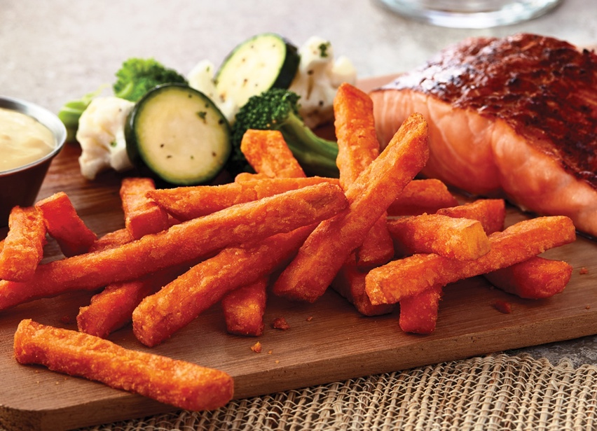 Cedar-Planked Salmon and Sweet Potatoes