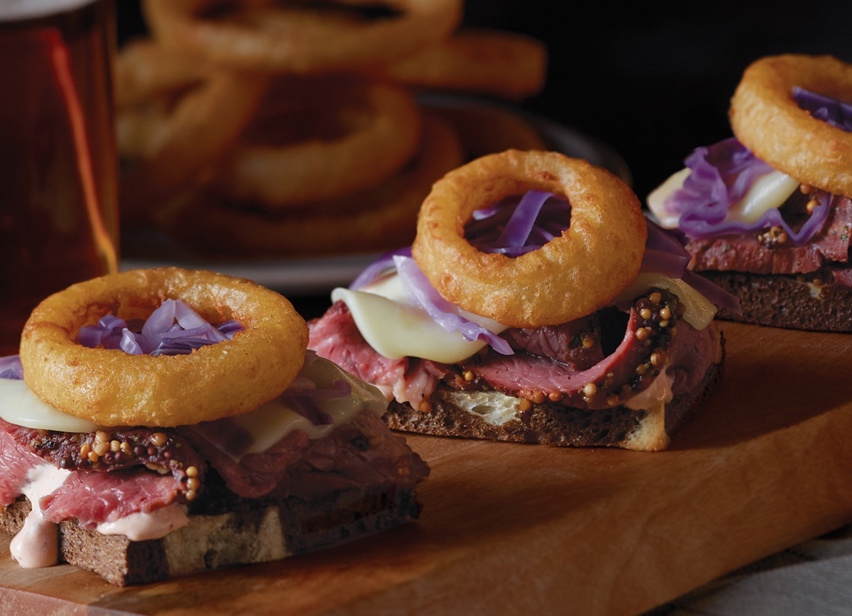 Beer-Jacked Reuben Sliders