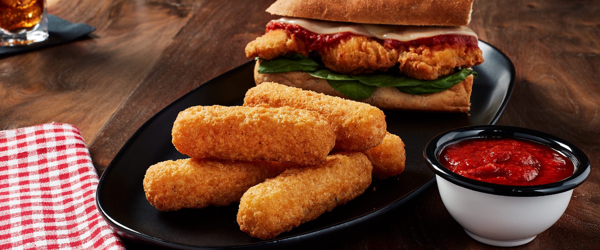 Chicken Parm Sub with Battered Mozzarella Cheese Sticks