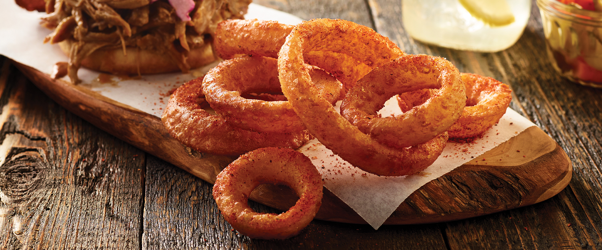 Smoke Rings with a Carolina-style Pulled Pork Sandwich