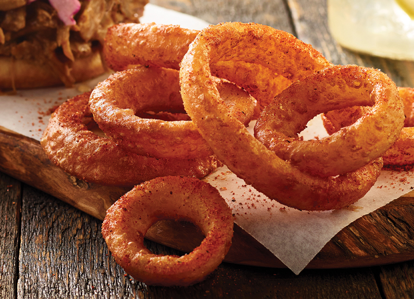 Smoke Rings with a Carolina-style Pulled Pork Sandwich