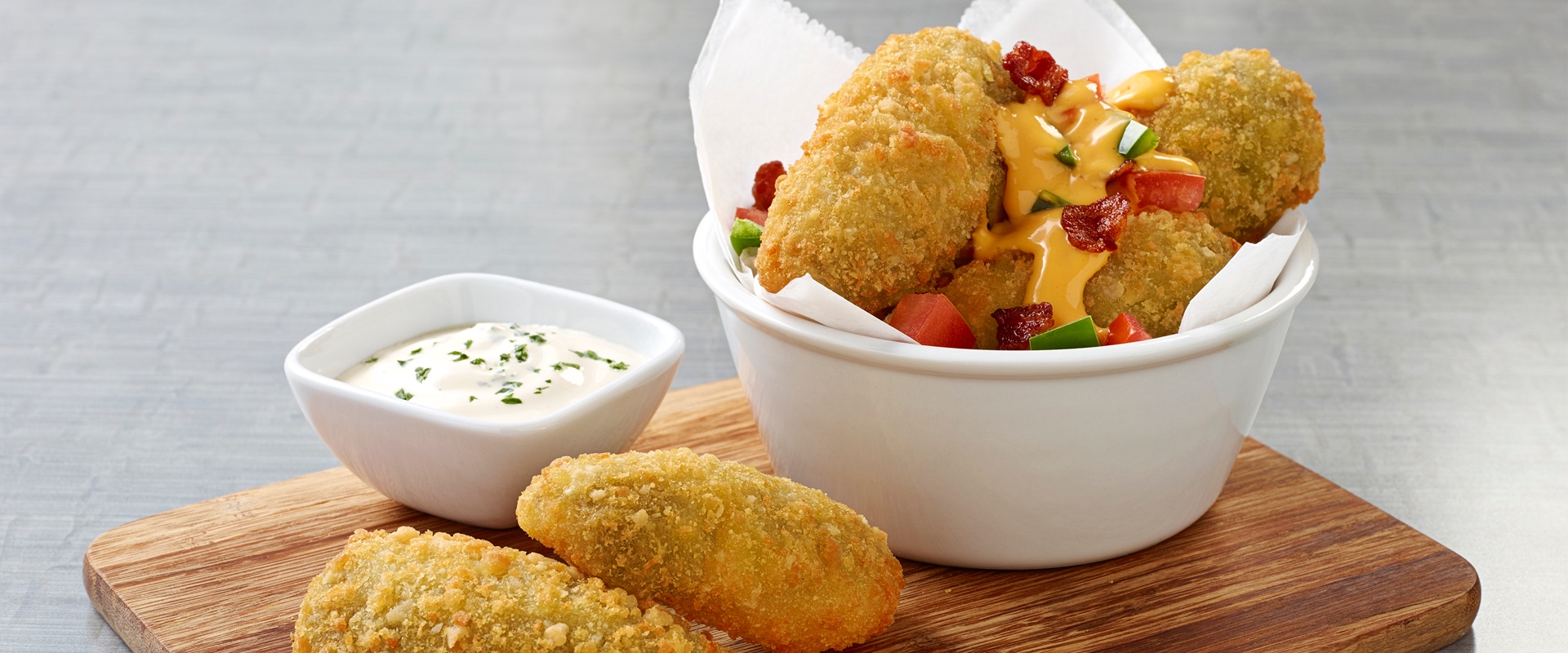 Cheesy Topped Poppers