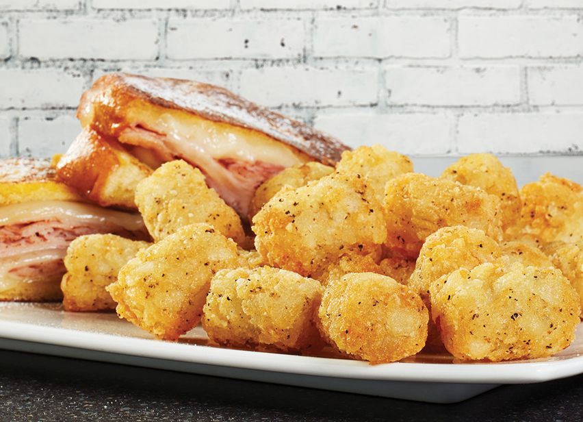 Seasoned Tots with Monte Cristo