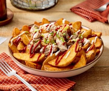 Angry pig loaded fries
