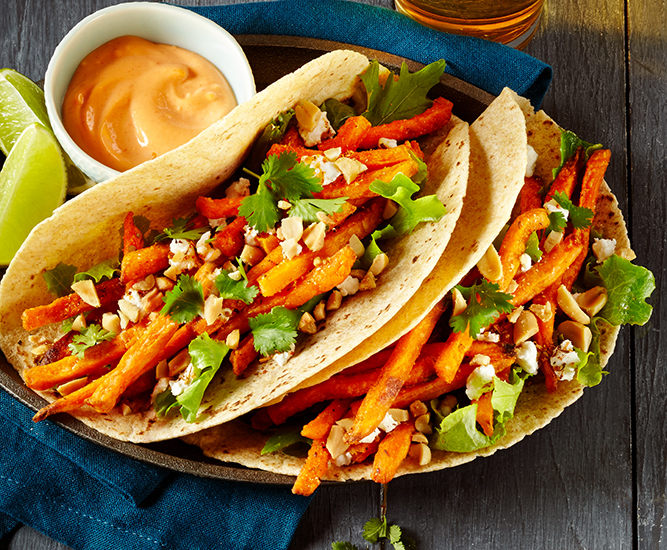 Mole Sweet Potato Tacos
