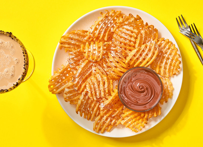 Chocolate Hazelnut Spread Waffle Fries
