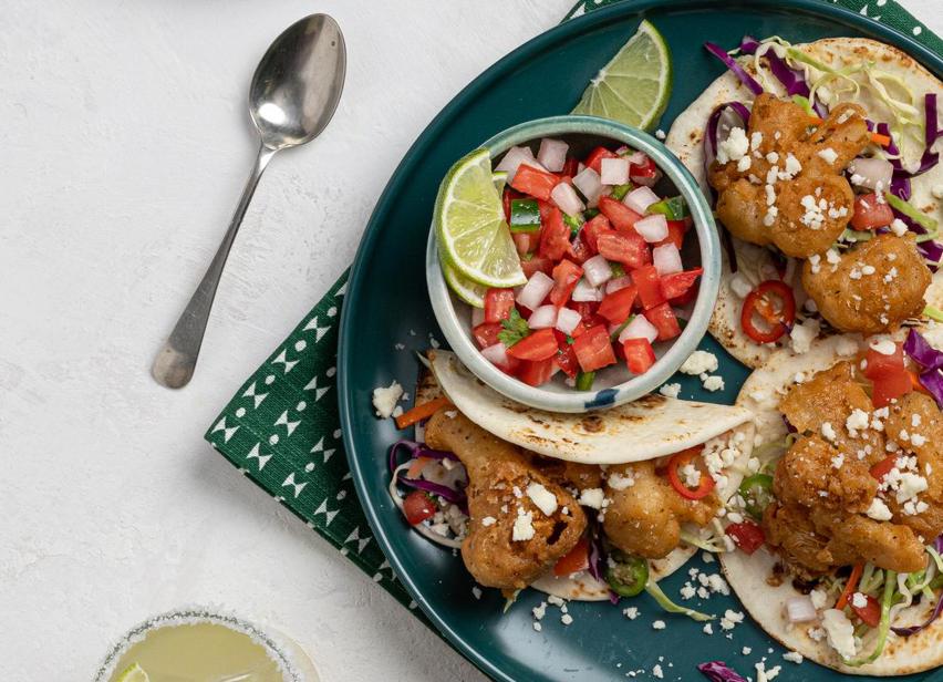 Crispy Cauli W'ngz Tacos