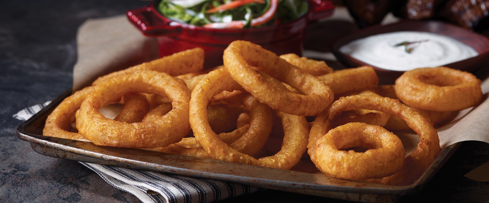 Mediterranean Lamb Skewers & Onion Rings