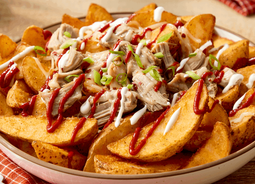 Angry pig loaded fries