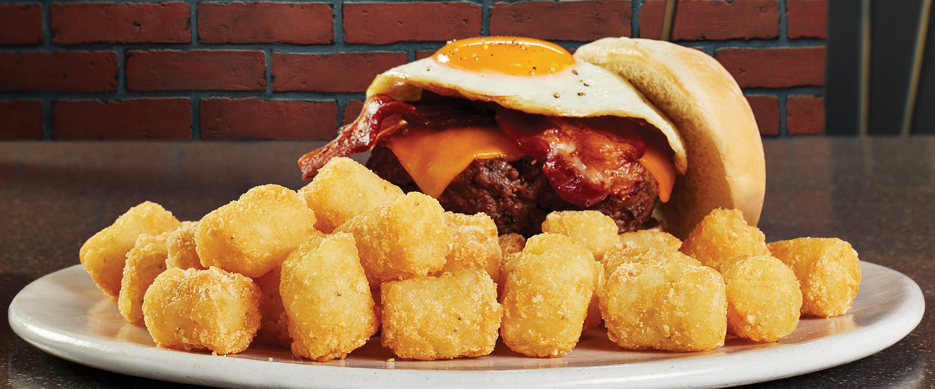 Fried Egg-Topped Breakfast Burger