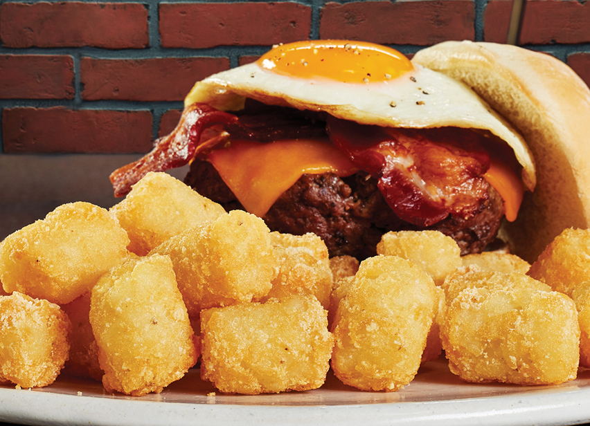 Fried Egg-Topped Breakfast Burger