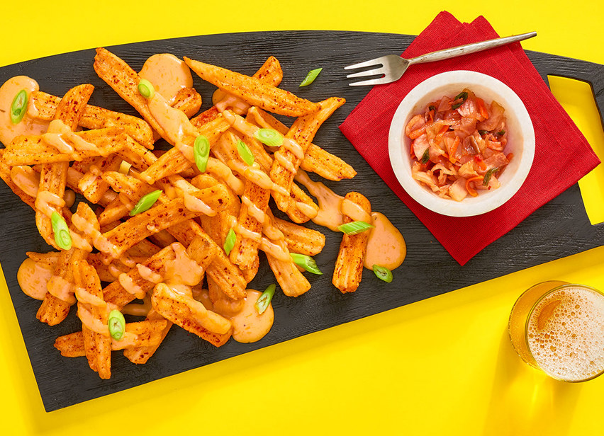 Korean Beer Cheese Fries