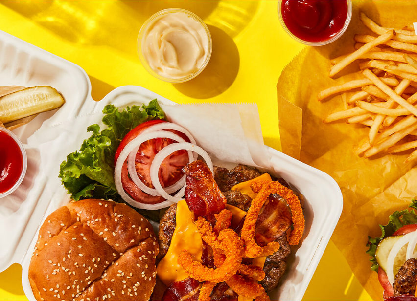 Cheeseburger & SureCrisp Skin-On Julienne Fries 3/16 XL