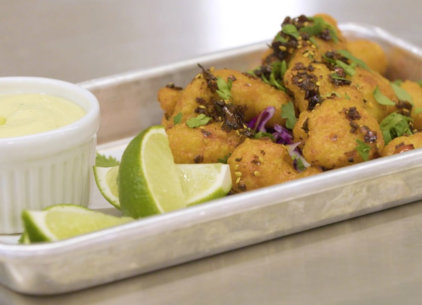 Salsa Macha Cauliflower with Double Avocado Ranch