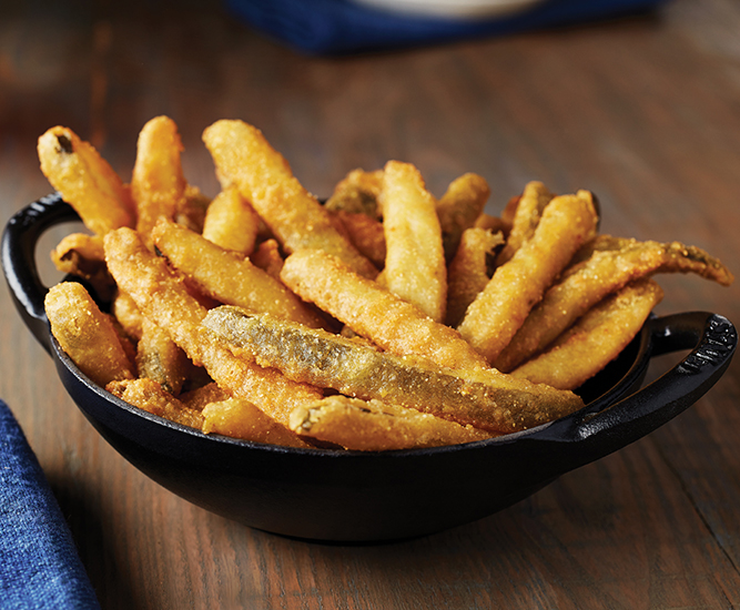 Spicy Pickle Fries with Sauce